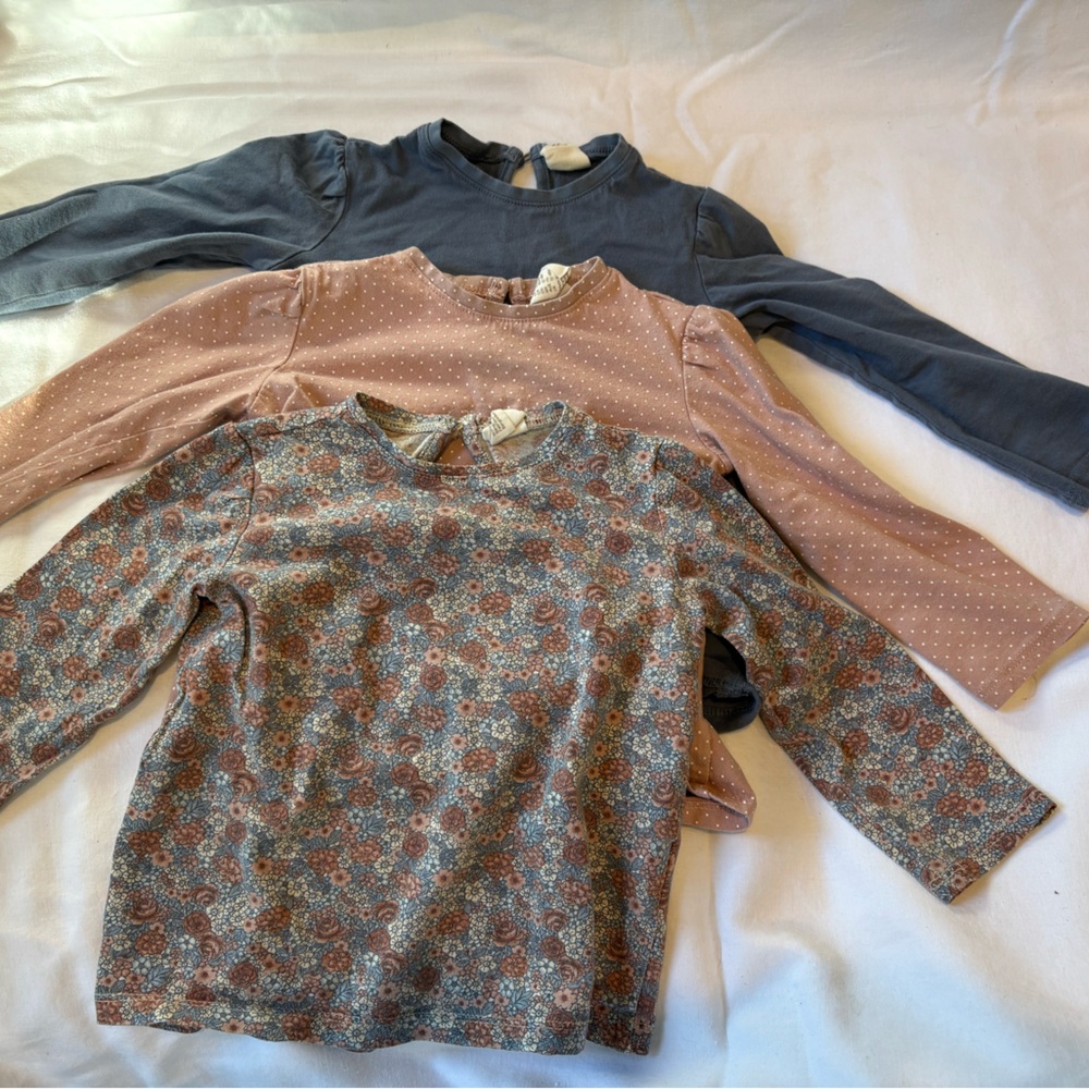 12-18 months Floral and Solid Long Sleeve Tops